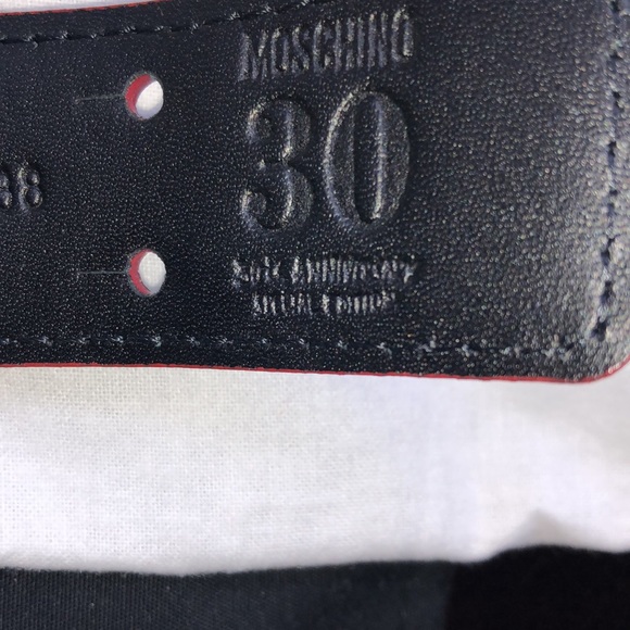 Moschino double chain gold/leather belt. Size 38 - Picture 7 of 11